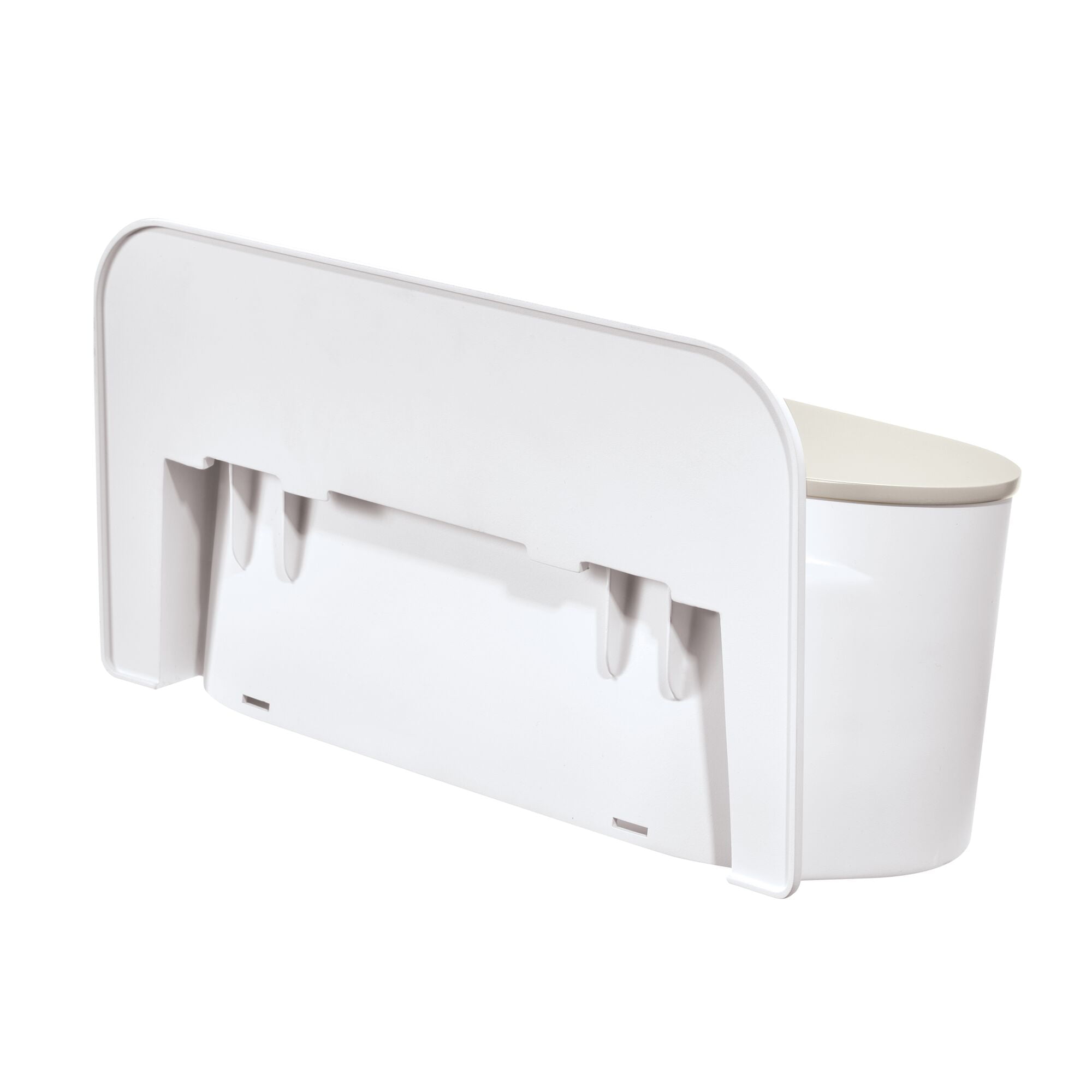 iDesign Adhesive 2-Roll Toilet Paper Holder and Dispenser – Berkley Collection - Coconut/White