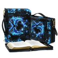 thumbnail image 3 of Kuiaobaty Dolphin Heart Flower Print Bible Covers with Shoulder Strap PU Leather Durble Bible Case for Women Men Bible Bag Tote Book Carrying Case Christian Bible Accessories with Handle, 2XL, 3 of 7