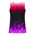 thumbnail image 3 of Penkiiy Unisex Stylish 3D Flame Printed Tank Tops Sleeveless Graphic Tops Tees for Men and Women L Purple, 3 of 4