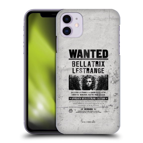 Head Case Designs Officially Licensed Harry Potter Deathly Hallows XV Wanted Bellatrix Lestrange Hard Back Case Compatible with Apple iPhone 11