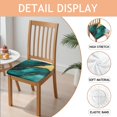 thumbnail image 2 of Teal Gold Marble Seat Covers for Dining Room Chairs Set Of 6,Stretch Printed Washable Chair Seat Cover with Elastic Ties and Button,Removable Waterproof Couch Cushion Covers, 2 of 6