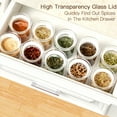 thumbnail image 5 of ZENS Glass Canister Set,Airtight Kitchen Storage Jars with Glass Lids 4 Pack 10oz-3.35x3.15 IN, 5 of 6