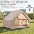 thumbnail image 2 of Inflatable Camping Tent – 420D Oxford Waterproof, Easy Setup Blow Up Tent with Hand Pump, Storage Bag, Glamping Air Cabin for 4-6 Adults, 2 of 7