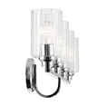 thumbnail image 3 of 55227CHFLU Kichler Lighting Gioe - 4 Light Bath Vanity-10.5 Inch Tall and 32.25 Inch Wide-Chrome Finish-Clear Fluted Glass Color, 3 of 4
