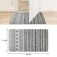 thumbnail image 3 of Collection Accent Door Rug 30x17in Black Moroccan Boho Tribal Design Doormat, Non-Skid Absorbent Door Rug High Traffic Areas Rugs for Entryway Living Room Bedroom, 3 of 6