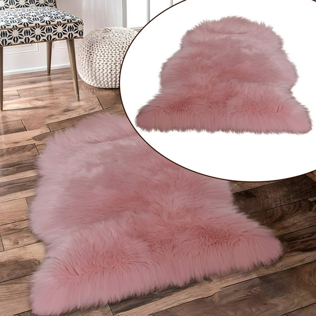 Cqxid Carpet Under $10 Solid Color Plush Rug Office Home Fluffy Area Rug Bedroom Soft Furry Durable Rug