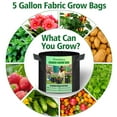thumbnail image 6 of Remiawy Grow Bags, 10 Pack 5 Gallon Heavy Duty Thickened Aeration Fabric Pots with Handles, Reusable Nonwoven Garden Containers for Growing Potatoes, Tomatoes, and Vegetables Indoors or Outdoors, 6 of 7