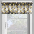 thumbnail image 2 of Ambesonne Indie Valance Pack of 2, Stripes Tropical Bananas, 54"X18", Black White Yellow, 2 of 5