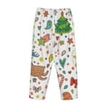 thumbnail image 5 of Junzan Winter Christmas And New Year Deer Women'S Pajama Pants Drawstring Comfy Sleep Bottoms With Pockets, 5 of 9