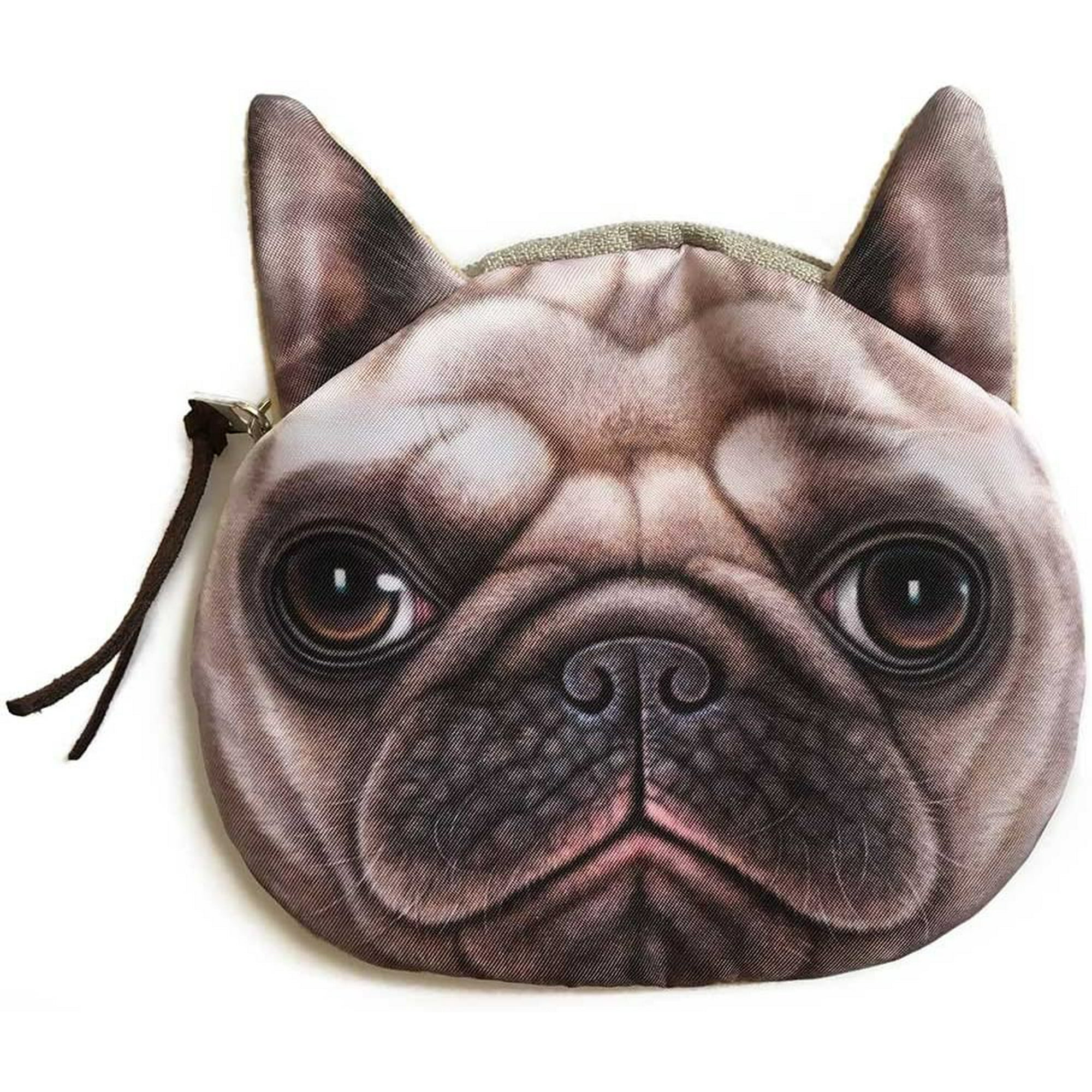 Realistic Shar Pei Dog Face Coin Purse Cute Pug Head Zipper Closure Wallet 3 pack Walmart