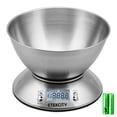 thumbnail image 1 of Etekcity Báscula Digital para Cocina con Bol Removible, 5 kg / 11 lbs, Balanza de Cocina de Acero Inoxidable, Temporizador y Sensor de Temperatura, Pantalla LCD, EK4150, 1 of 9