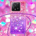 thumbnail image 4 of Funda para Xiaomi 13T/13T PRO 5G Brillantina Líquida Divertida Reluciente y con Cristales en Movimiento Cuerpo Cruzado con Cordón Ajustable, 4 of 5