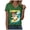Green, variant on Women's California Surfing Chicken V-Neck T-Shirt, Funny Summer Graphic Tee with Cool Rooster on Wave, Cute Beach Vacation Top for Ladies (Grey, L)