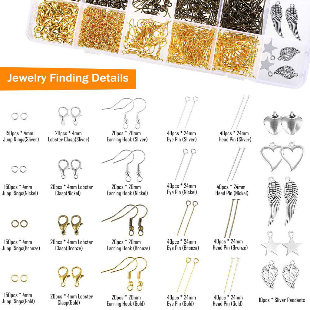 Jewelry Making Wire Wrapping Kit with Charms, Jewelry Wires and Jewelry Findings