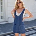 thumbnail image 4 of SWSMCLT Women's Summer Dresses Denim Dress Spring Slimming Comfy Adjustable Sundress Casual Fall Dinner Backless Blue X-Large, 4 of 5