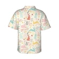 thumbnail image 3 of Fotbe Fall Rabbit Hawaiian Shirt for Men Unisex Summer Beach Casual Short Sleeve Cotton Linen Button Down Shirts-XX-Large, 3 of 9