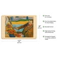 thumbnail image 2 of The Painter of Sunflowers - Portrait of Vincent Van Gogh - Vintage Post Impressionism by Paul Gauguin c.1888 - 8 x 12 inch Vintage Wood Art Sign, 2 of 4