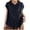 Linen Tops-A0144Navy, variant on Womens Sleeveless Linen Tops Ruffle Mock Neck Button Down Tank Tops Loose Fit Casual Work Tops Solid Vest Summer Business Office Wear
