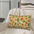 thumbnail image 4 of Plush Throw Pillow Covers, Leaves Avocado Pillow Cases with Invisible Zipper, Breathable Microfiber Pillow Cases Standard Size for Sleeping Bedroom Sofa Living Room 16x24, 4 of 5