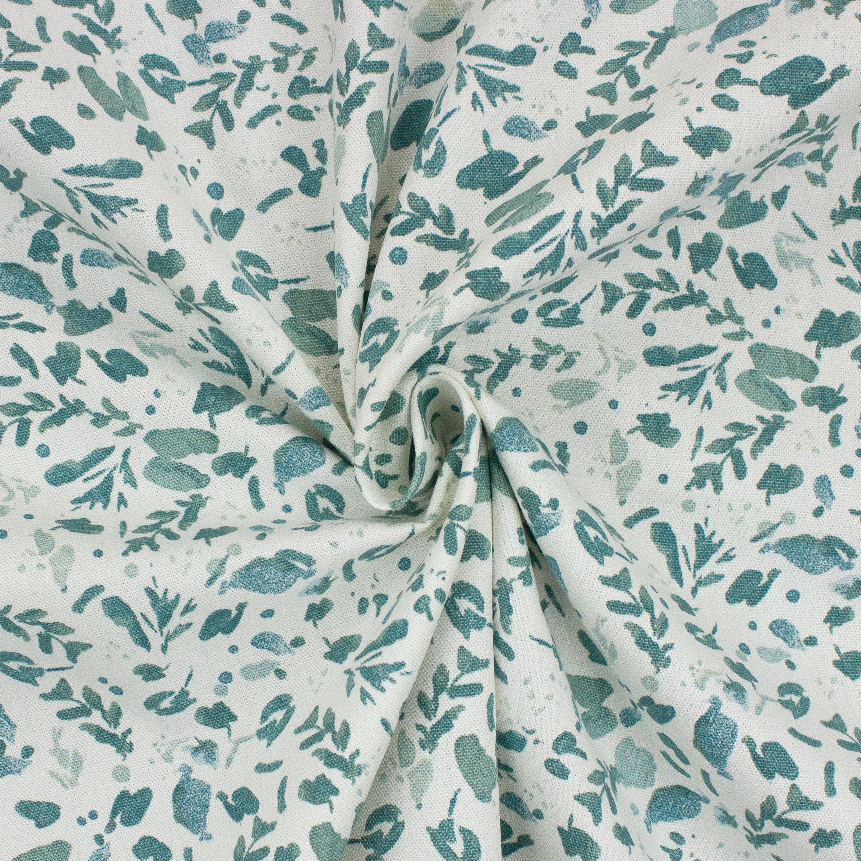 Better Homes & Gardens 100% Cotton Ditsy Leaf Teal, 2 Yard Precut Fabric