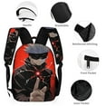 thumbnail image 3 of Jujutsu Backpack Kaisen Gojo 17 Inch 3 Piece Set with Insulated Lunch Bag and Pencil Case, Bookbag Laptop Backpack Cartoon Durable Lightweight Casual Backpack, 3 of 8