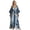 A-Sky Blue219, variant on Womens Romantic Floral Print Kimono Robe Belted Floor Length Wrap Dressing Gown
