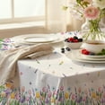 thumbnail image 4 of Sm:)e Wild Flowers Tulip Lavender Blooming Floral Summer Spring Tablecloth 60x84 Inch, 4 of 7