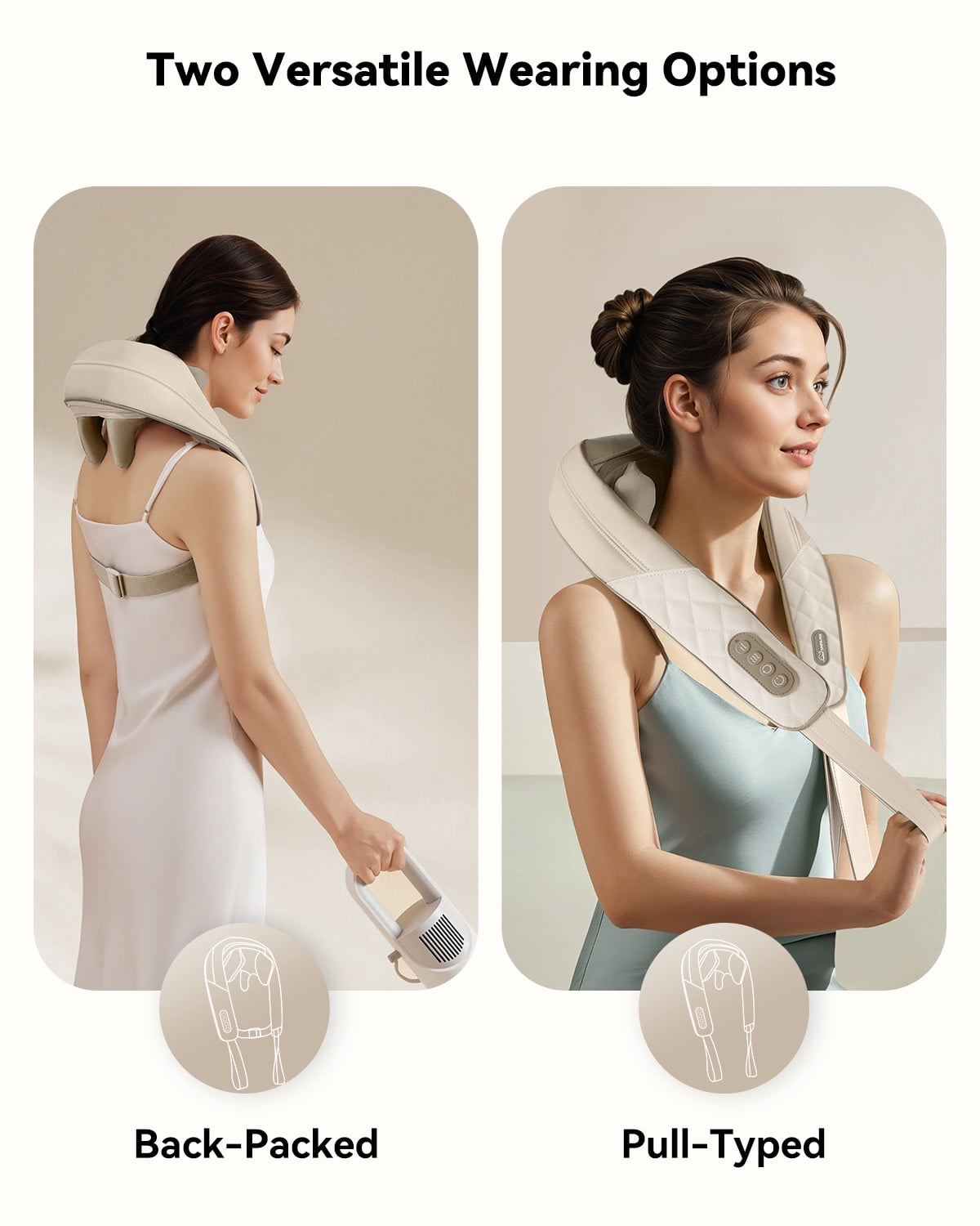 Shiatsu Neck Massager, Snailax Shoulder Neck Massager with Heat for Pain Relief Deep Tissue, Gifts