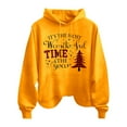 thumbnail image 2 of Sale Clearance 2024 Hoodies for Women Women's IT'S THE MOST Wonderful TIME Of THE Year Letter Print Fashion Casual Long Sleeve Hoodie Top Sweatshirt With Pockets, 2 of 3