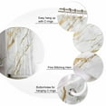 thumbnail image 5 of White Gold Marble Shower Curtain Set ，Waterproof Fabric Shower Curtains Abstract Marble Texture Contemporary Shower Curtains for Bathroom,Bathroom Decor 54x"78", 5 of 6