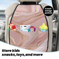 thumbnail image 5 of Pofeuu Rose Gold Glitter Splatter Print 2 Pack PU Leather Kick Mat Back Seat Protector, Universal Car Seat Back Organizer, Waterproof Backseat Protector For Most Car, 5 of 8