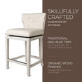 thumbnail image 3 of Open Box Maven Lane Hugo Swivel Stool, White Oak, Counter Height (2 Pack), 3 of 6