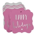 thumbnail image 3 of Inkdotpot Happy Holiday Bottle Tag Real Silver Foil Favor Bracket Shape Hang Tags Pack Of 50, 3 of 7