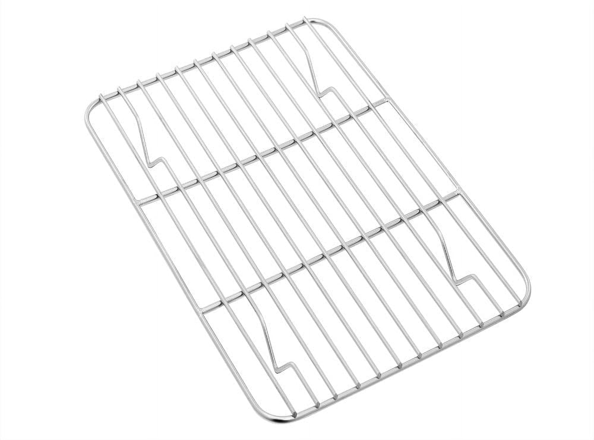 Quarter Sheet Pan with Wire Rack Set [2 Baking Sheets + 2 Cooling Racks],  CEKEE Stainless Steel Cookie Sheets for Baking with Baking Rack, Nonstick