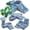Blue Dinosaurs, variant on LinkRomat 5-in-1 Modular Couch & Climbing Blocks, Multi-Combination Design for Hands-On Skill-Building and Creative Play (Colorful Unicorn)