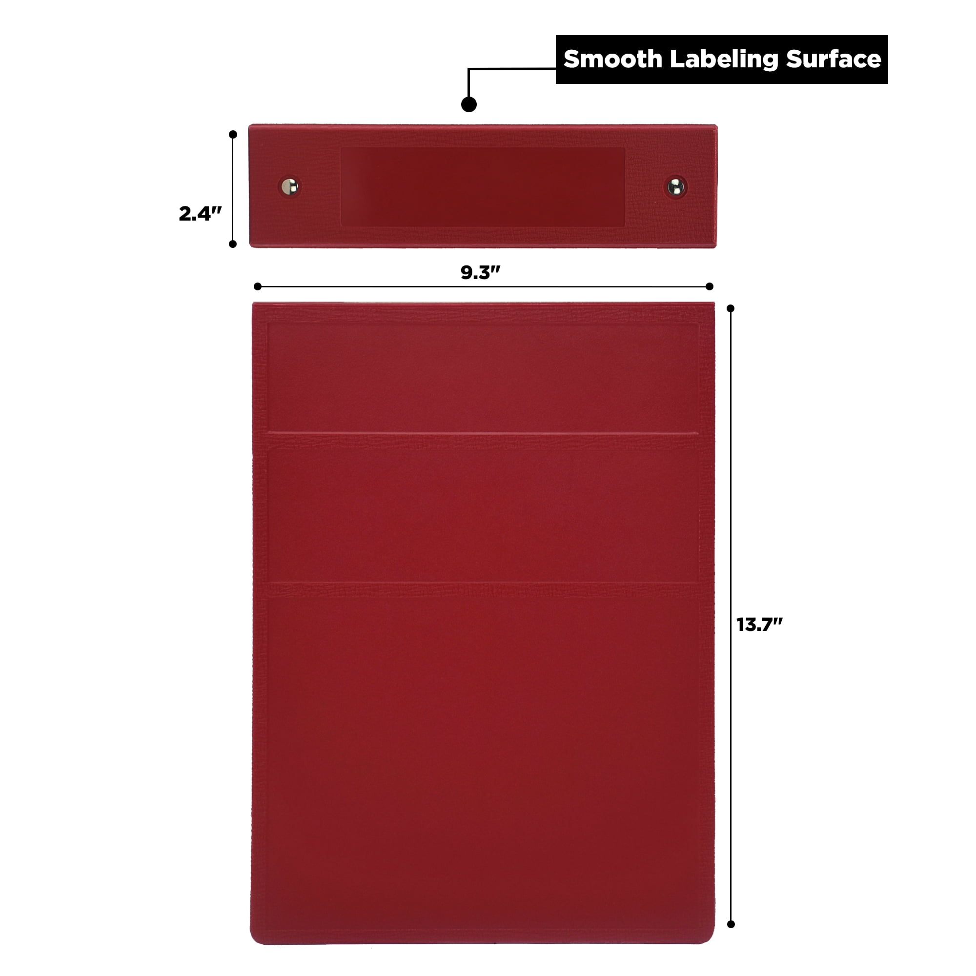 Carstens 2-Inch Heavy Duty 3-Ring Binder - Top Opening, Brick Red