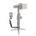 thumbnail image 2 of Handheld L-shaped Gimbal Expansion Bracket Holder with 2 Hot Shoe Mounts Accessory Replacement for OSMO Mobile Smooth 4 Gimbal Stabilizer for Microphone Video Light, 2 of 6