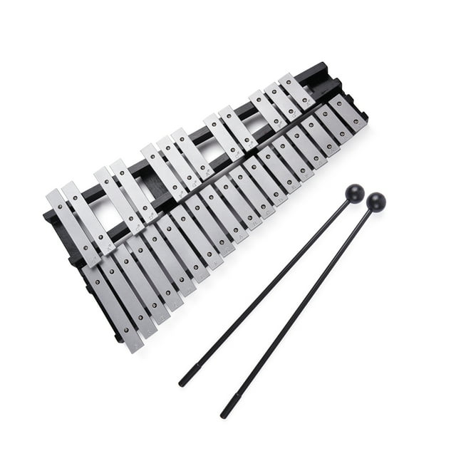 Foldable 30 Note Glockenspiel Xylophone Wooden Frame Aluminum Bars Percussion Musical Instrument Gift with Carrying Bag