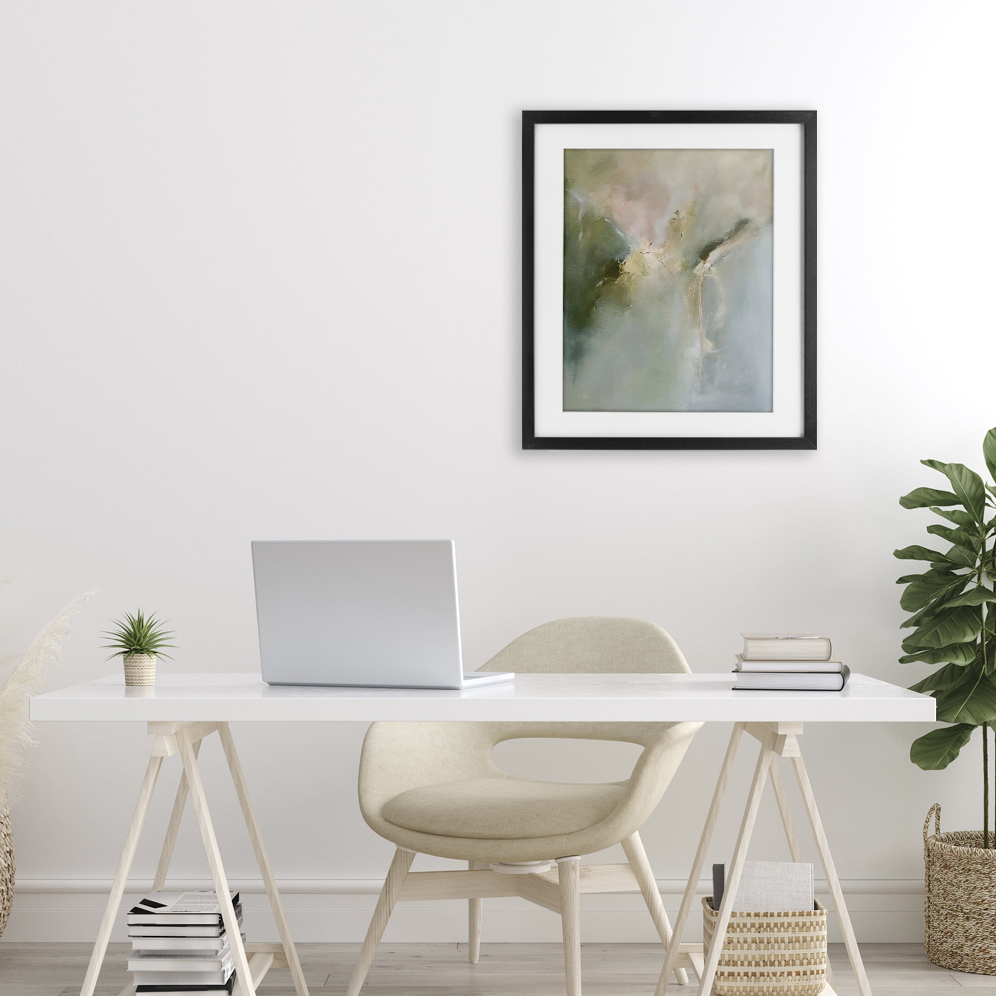 Stupell Industries Ethereal Brushwork Harmony Black Framed Print Under Glass, design by Riley B