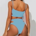 thumbnail image 4 of Sngxgn Bikini Set for Women Two Piece Swimsuit V Neck Top Wide Straps Mid Rise(BU2,M), 4 of 5