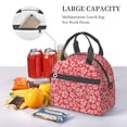 thumbnail image 5 of Naloa Red Hibiscus Flower Print Lunch Bag for Women & Men Insulated Lunch Box or Cooler Lunch Tote Bags for Work, Travel, Outdoor, 5 of 5