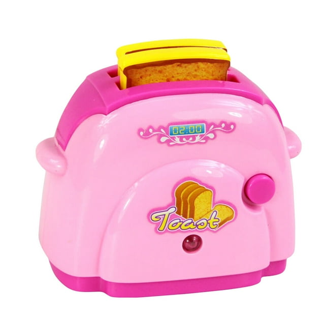 1PC Mini Simulation Bread Maker Small Appliances Kitchen Baker Machine Toy without Battery for Children Kids (Random Color)
