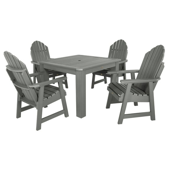 Highwood's 42" x 42" Square 5-pc Hamilton Dining Set - Dining Height, Outdoor, Eco-friendly, Synthetic Wood