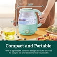 thumbnail image 3 of TEMOGU-EKT1220M Electric BPA-Free Glass Kettle, Temperature Dial, Keep Warm Function, Cordless 360° Base, Blue LED Interior, Auto Shut-Off Function \u2013 Quick Boil, Mint, 1.2L, 3 of 4