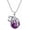 Amethyst, variant on Women's Natural Gemstone Cat Necklace 925 Sterling Silver Cute Kitten Pendant with Genuine Turquoise/Rose Quartz/Ametrine/Larimar/Labradorite/Moss Agate/Blue Sandstone Jewelry Gift