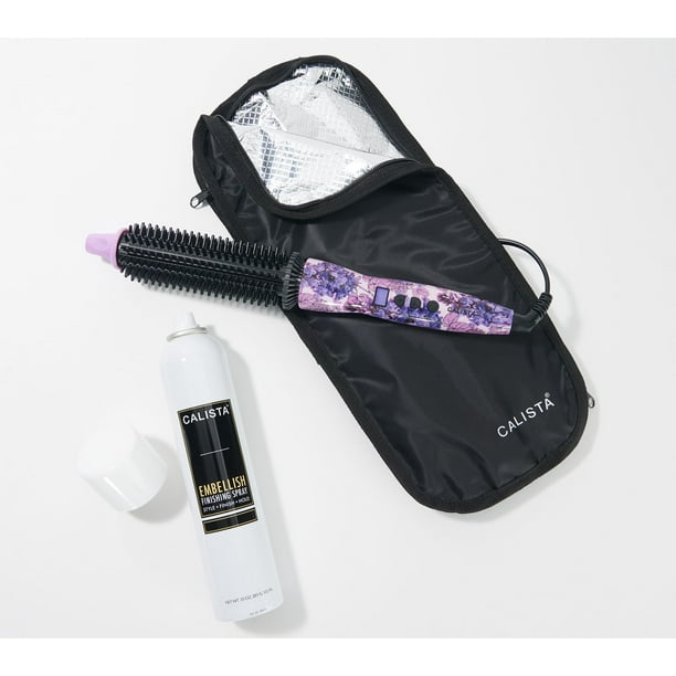 Calista Perfecter Pro Heated Round Brush with Embellish SprayPurple