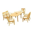 thumbnail image 3 of Teak Dining Set:6 Seater 7 Pc - 94" Oval Table And 6 Osborne Arm Chairs Outdoor Patio Grade-A Teak Wood WholesaleTeak #WMDSOS4, 3 of 5