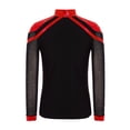 thumbnail image 4 of TSSOE Kids Boys Figure Ice Skating Clothing Sets Sparkly Dance Outfit Rhinestone Top And Pants Training Suits Red+Black 10, 4 of 7