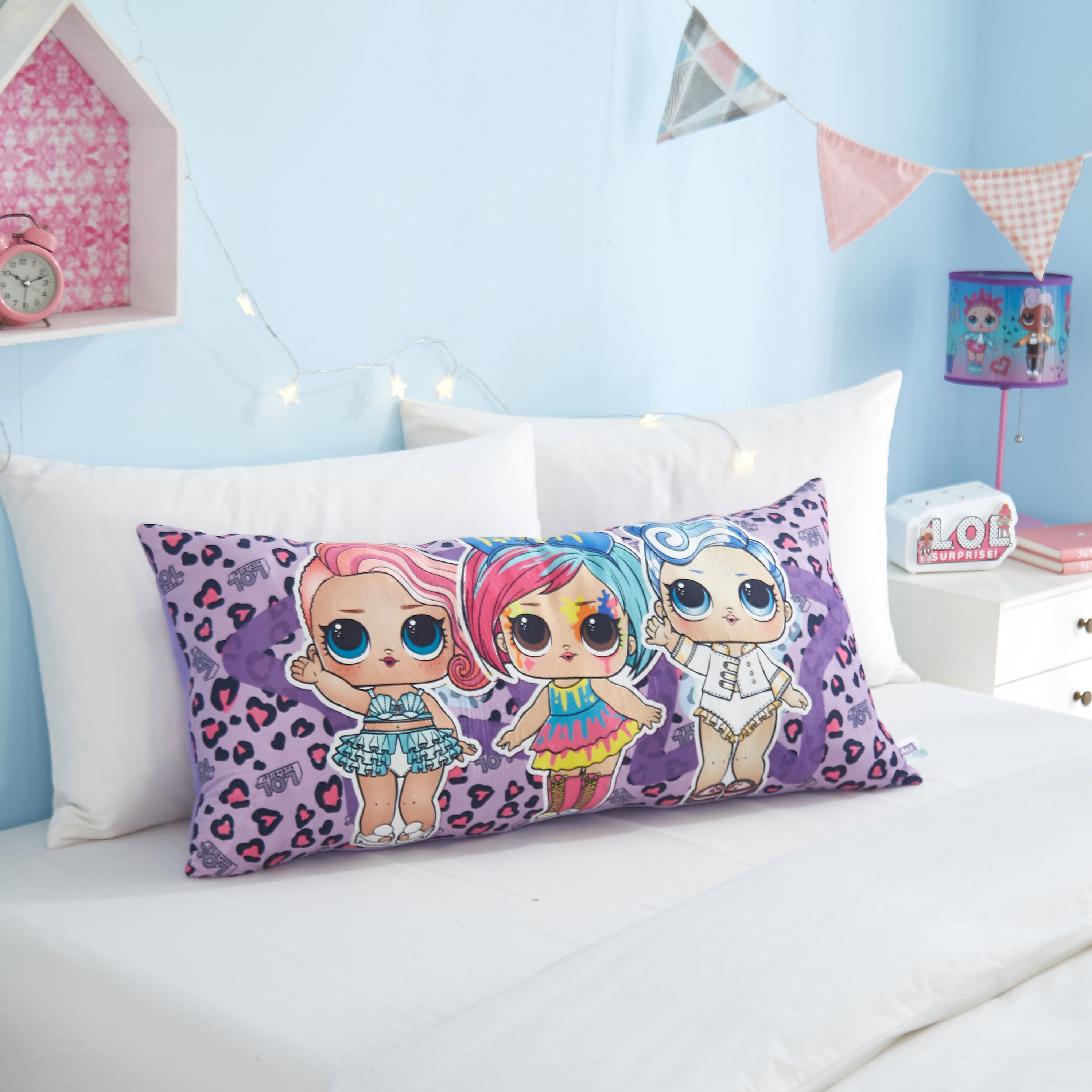 Official LOL Dolls Surprise Soft Cushion Travel Reversible Plush Pillow Gift 
