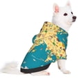 thumbnail image 2 of Fotbe World Map With Landmarks Sudadera con Estampado para Perros Pequeños – Suéter con Capucha para Mascotas, Tela Suave de Forro Polar con Bolsillo-X-Large, 2 of 7